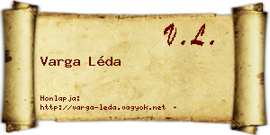 Varga Léda névjegykártya